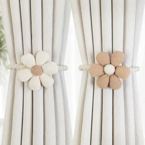 Delicate Flower Magnetic Curtain Tie Back | 2Pcs Set