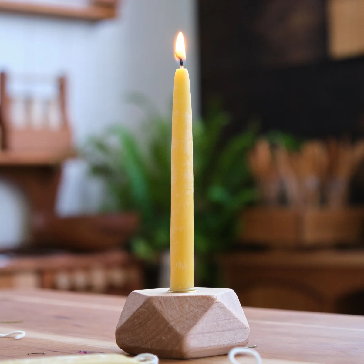 Six 5" Hand-Dipped Pure Beeswax Taper Candles - 1/2" x 5" - for Star Holder - Image 4