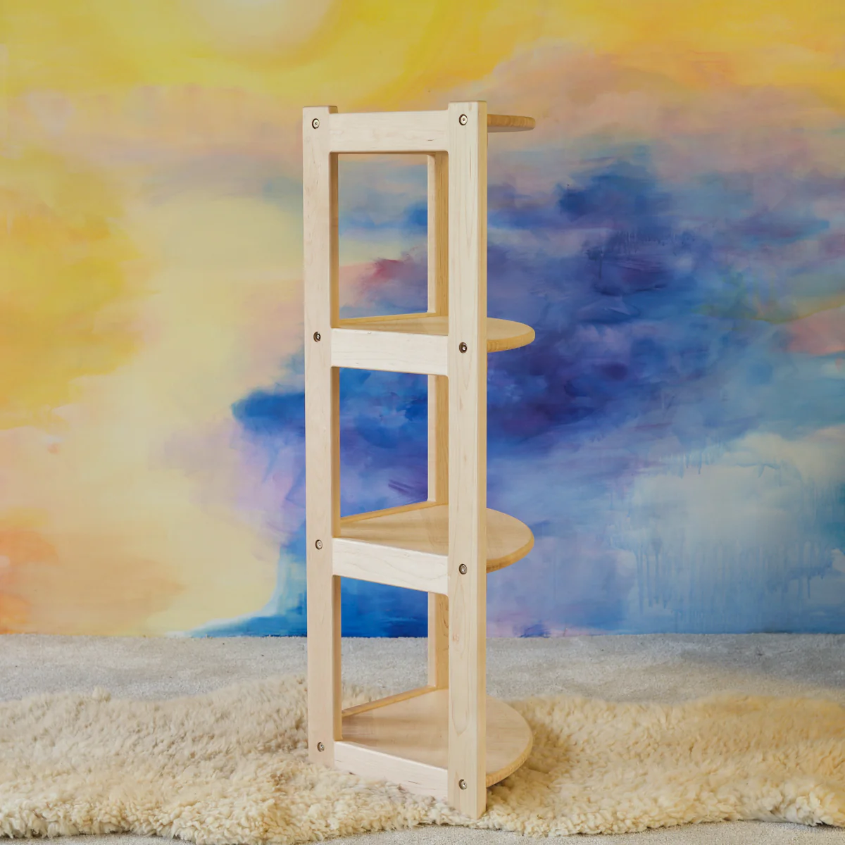 Corner Shelving - 4 Tier Open Shelving - Maple Wood - 44 3/4" H x 15" W - Image 3