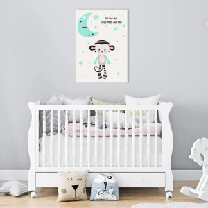 Boys: Set of 1 - We love you to the moon and back (Monkey)