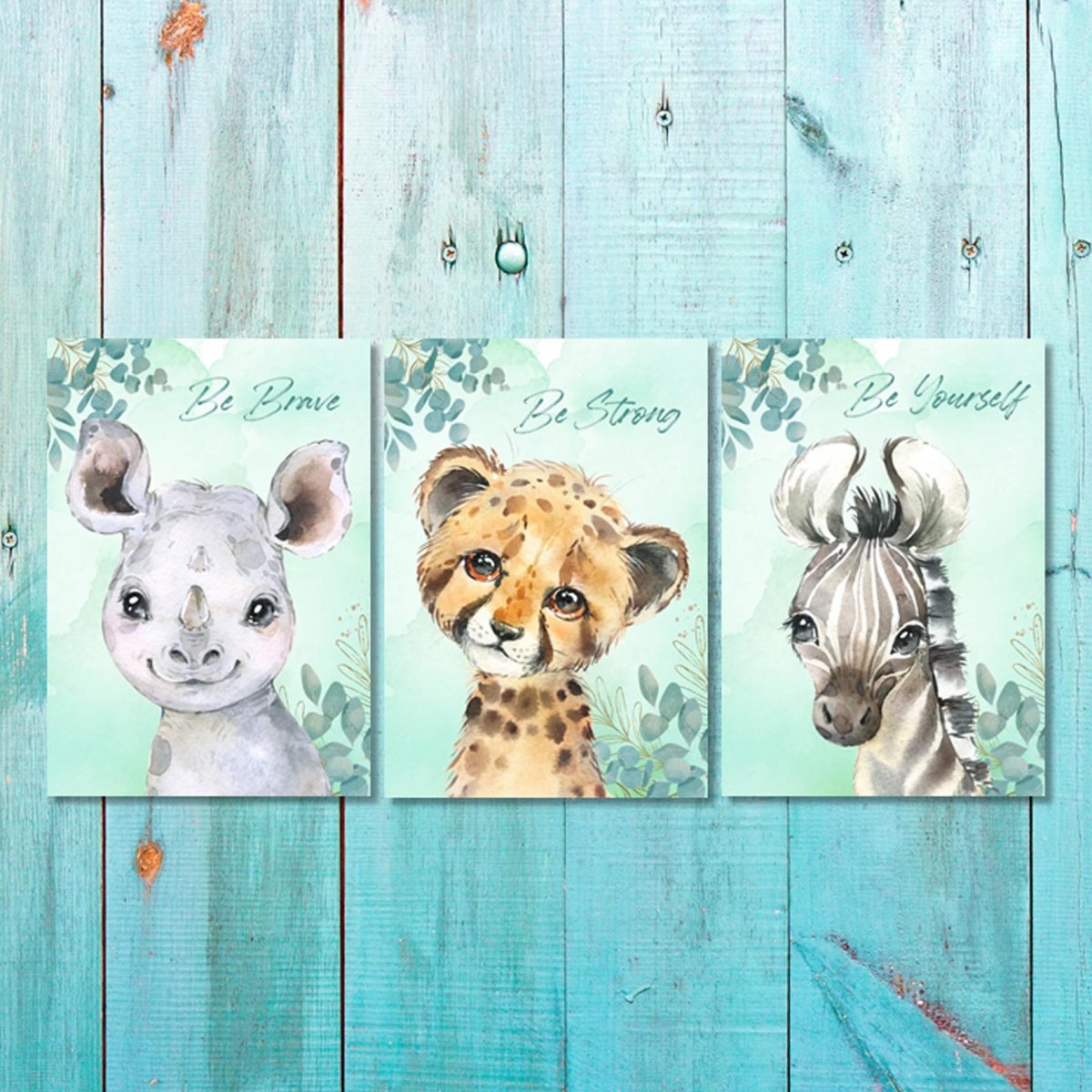 Unisex: Set of 3 - Cute Safari Set with Sayings - Image 2